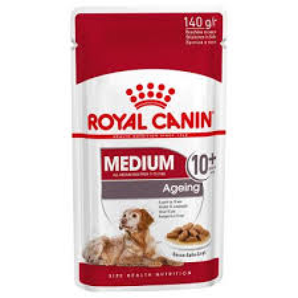 Royal Canin Wet Medium Ageing Pouch 10歲以上老年犬濕糧包 140g X10